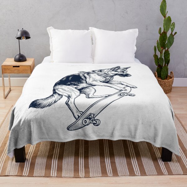 Item preview, Vintage German Shepherd Skateboarding Skate Dog Dad Lover designed and sold by DoodleTortle.