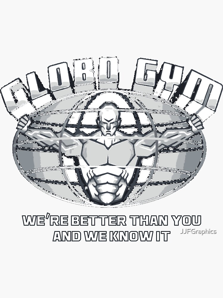 "Globo Gym" Sticker for Sale by JJFGraphics Redbubble