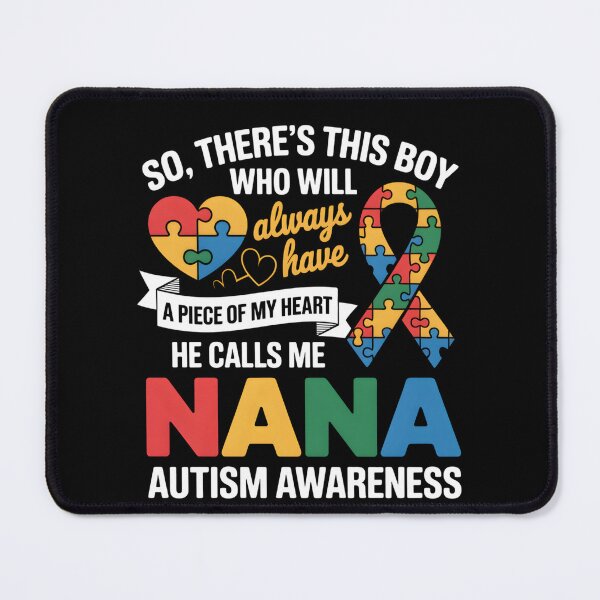 Item preview, Autism Awareness Nana Autistic Heart Proud Autism Grandma designed and sold by THREE LITTLE BEANS.