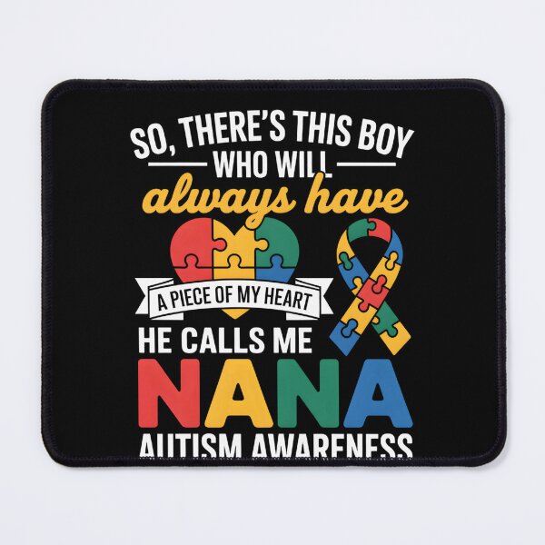 Item preview, Autism Awareness Nana Autistic Heart Proud Autism Grandma designed and sold by THREE LITTLE BEANS.