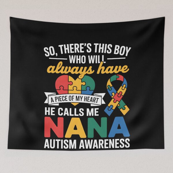 Item preview, Autism Awareness Nana Autistic Heart Proud Autism Grandma designed and sold by THREE LITTLE BEANS.