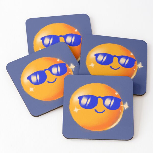 Item preview, Cool Smiley Face with Blue Sunglasses Spray Paint Texture Illustration designed and sold by QuietBloom80.