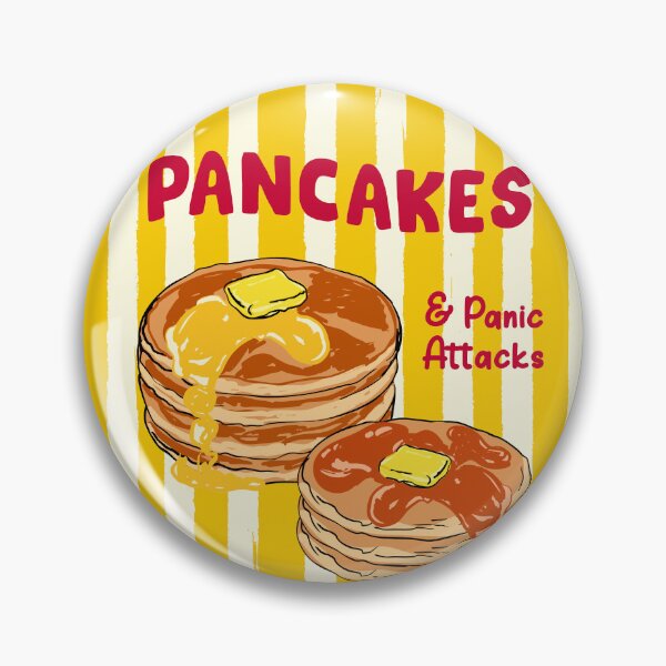 Item preview, Pancakes and Panic Attacks Retro Breakfast Illustration designed and sold by MaiZephyr.