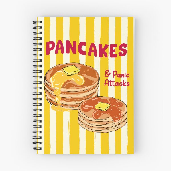Item preview, Pancakes and Panic Attacks Retro Breakfast Illustration designed and sold by MaiZephyr.