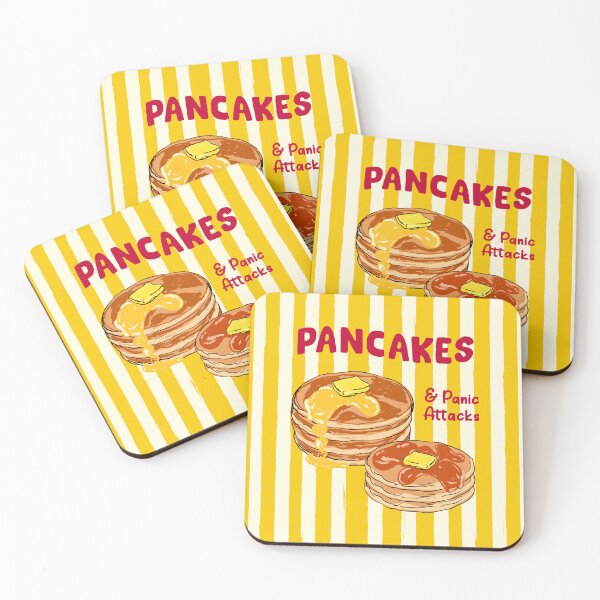 Item preview, Pancakes and Panic Attacks Retro Breakfast Illustration designed and sold by MaiZephyr.