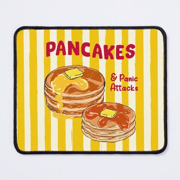 Item preview, Pancakes and Panic Attacks Retro Breakfast Illustration designed and sold by MaiZephyr.
