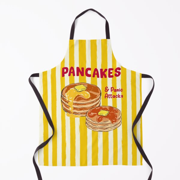Item preview, Pancakes and Panic Attacks Retro Breakfast Illustration designed and sold by MaiZephyr.