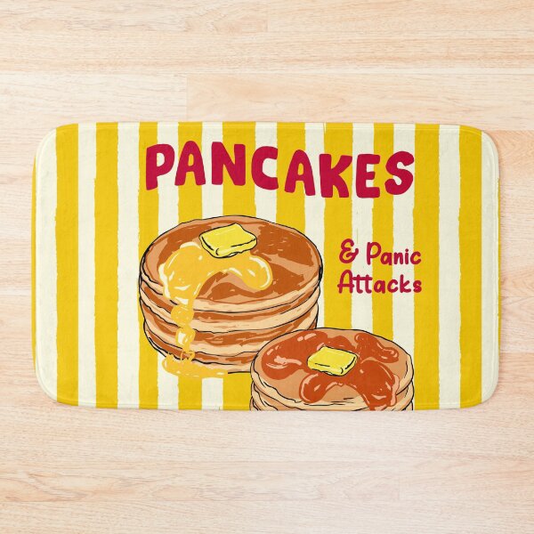Item preview, Pancakes and Panic Attacks Retro Breakfast Illustration designed and sold by MaiZephyr.