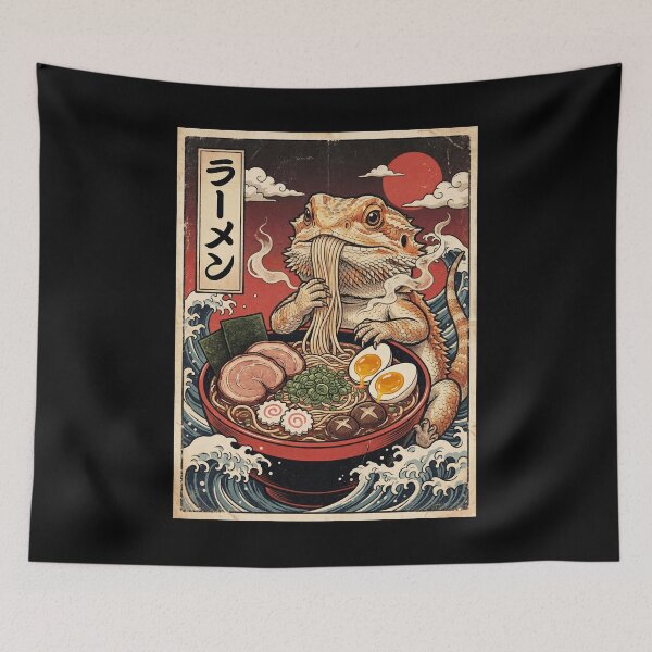Item preview, Vintage Bearded Dragon Ramen Japanese Kawaii Anime Animal Lover designed and sold by TerryConnells.