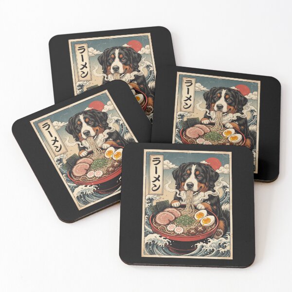 Item preview, Vintage Bernese Mountain Dog Ramen Japanese Kawaii Anime Dog Lover designed and sold by TerryConnells.