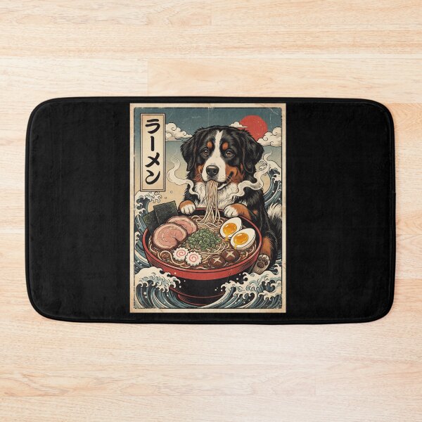 Item preview, Vintage Bernese Mountain Dog Ramen Japanese Kawaii Anime Dog Lover designed and sold by TerryConnells.