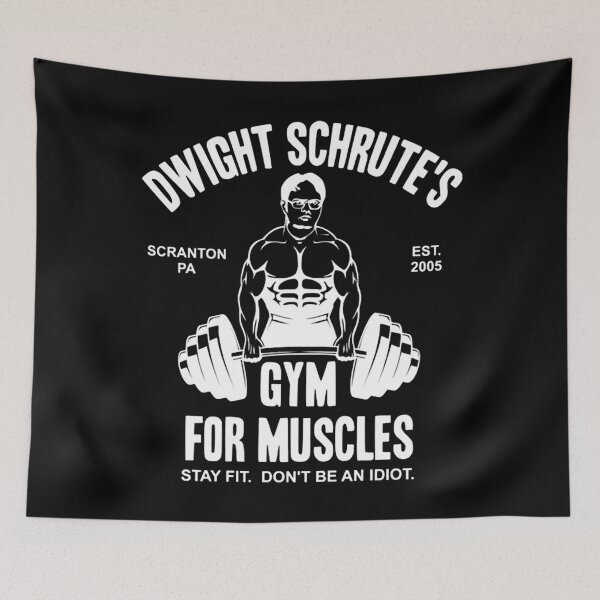 Item preview, The Office Dwight Schrute's Gym For Muscles Meme designed and sold by archiwyzardArt.