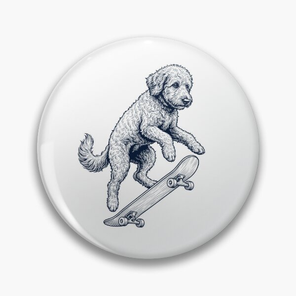 Item preview, Vintage Goldendoodle Skateboarding Skate Dog Dad Lover designed and sold by DoodleTortle.