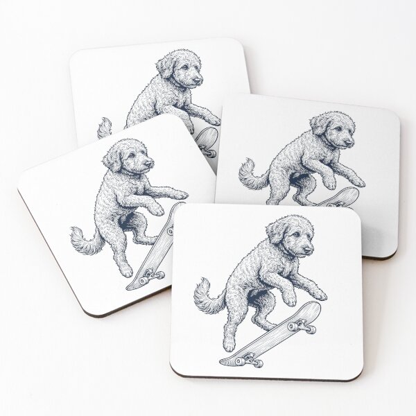 Item preview, Vintage Goldendoodle Skateboarding Skate Dog Dad Lover designed and sold by DoodleTortle.