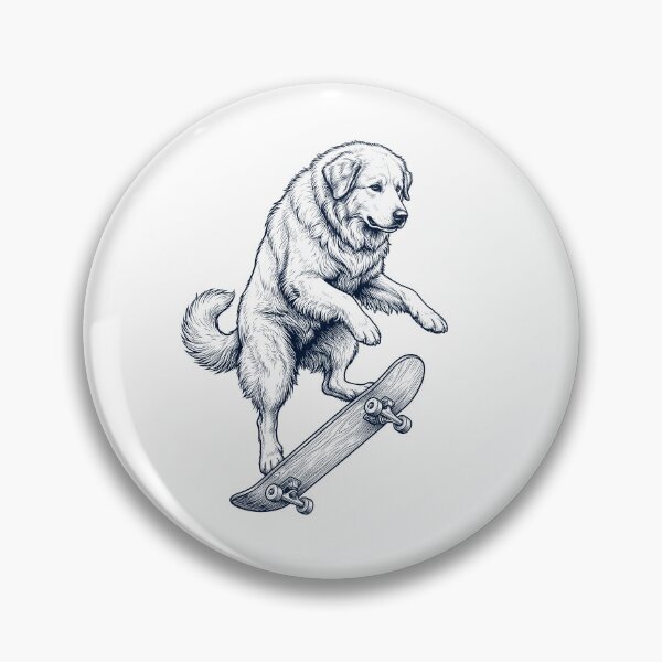 Item preview, Vintage Great Pyrenees Skateboarding Skate Dog Dad Lover designed and sold by DoodleTortle.