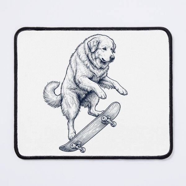 Item preview, Vintage Great Pyrenees Skateboarding Skate Dog Dad Lover designed and sold by DoodleTortle.