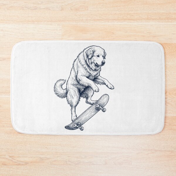 Item preview, Vintage Great Pyrenees Skateboarding Skate Dog Dad Lover designed and sold by DoodleTortle.
