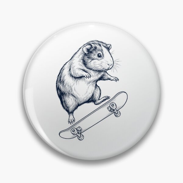 Artikelvorschau, Vintage Meerschweinchen Skateboarding Skate Tierliebhaber entworfen und verkauft von DoodleTortle.