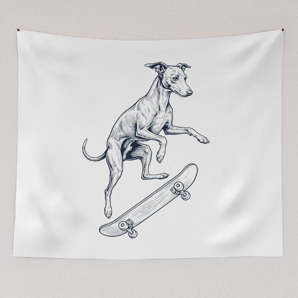 Item preview, Vintage Greyhound Skateboarding Skate Dog Dad Lover designed and sold by DoodleTortle.