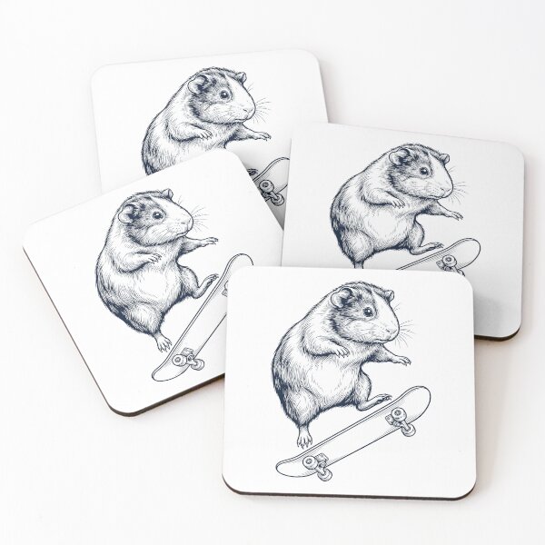 Artikelvorschau, Vintage Meerschweinchen Skateboarding Skate Tierliebhaber entworfen und verkauft von DoodleTortle.