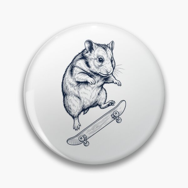 Item preview, Vintage Hamster Skateboarding Skate Animal Lover designed and sold by DoodleTortle.