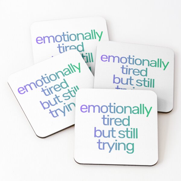 Item preview, Emotionally Tired Journal Mental Health Notebook, brafdesign designed and sold by Brafdesign.
