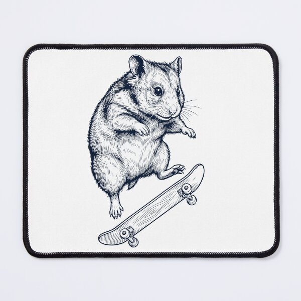 Item preview, Vintage Hamster Skateboarding Skate Animal Lover designed and sold by DoodleTortle.