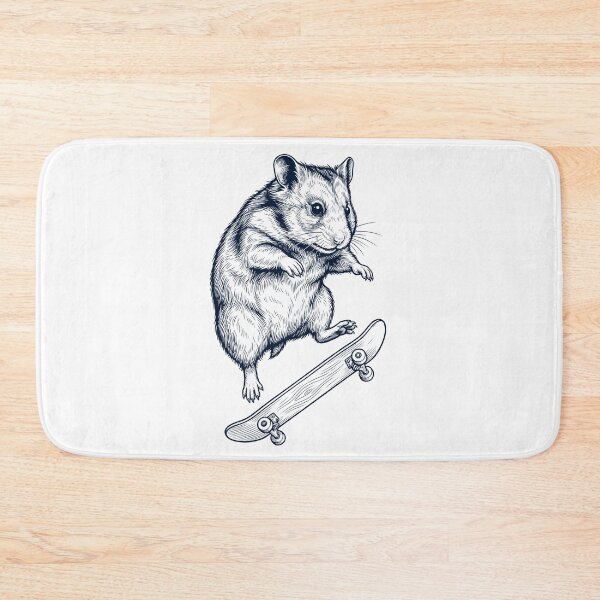 Item preview, Vintage Hamster Skateboarding Skate Animal Lover designed and sold by DoodleTortle.