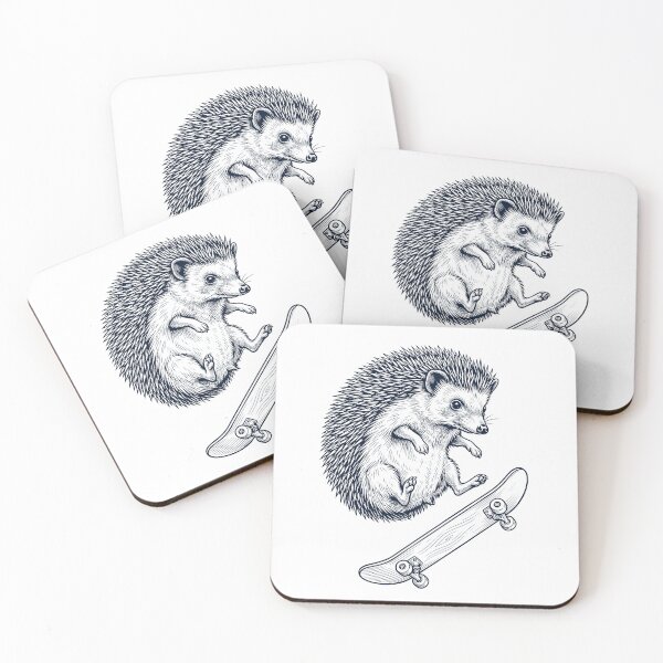 Item preview, Vintage Hedgehog Skateboarding Skate Animal Lover designed and sold by DoodleTortle.