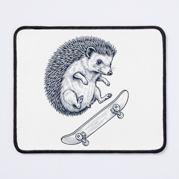 Item preview, Vintage Hedgehog Skateboarding Skate Animal Lover designed and sold by DoodleTortle.