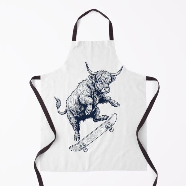 Item preview, Vintage Highland Cow Skateboarding Skate Animal Lover designed and sold by DoodleTortle.