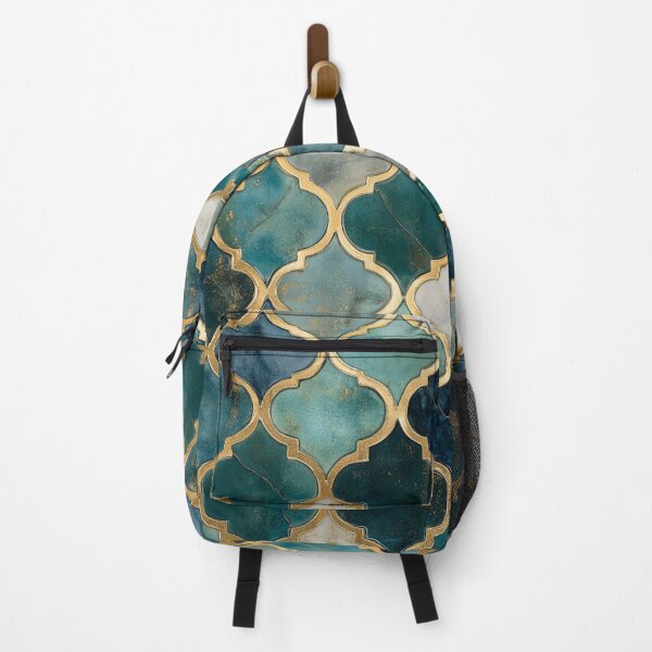 Item preview, Grey Emerald Maroccan Gold Gilding Pattern designed and sold by GrinGalore.