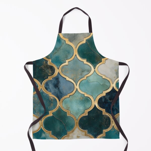 Item preview, Grey Emerald Maroccan Gold Gilding Pattern designed and sold by GrinGalore.