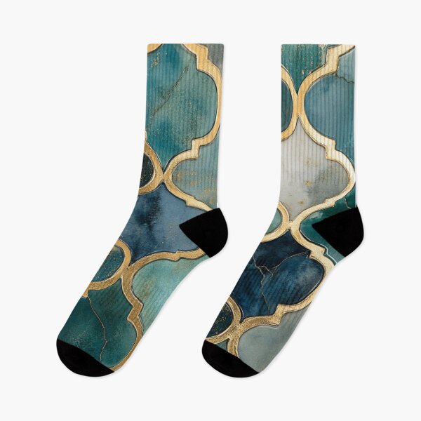 Item preview, Grey Emerald Maroccan Gold Gilding Pattern designed and sold by GrinGalore.