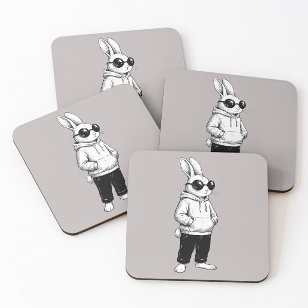 Item preview, Cool Bunny Face Black Sunglasses Hoodie Boy for Boys Men Kids designed and sold by alenaz.