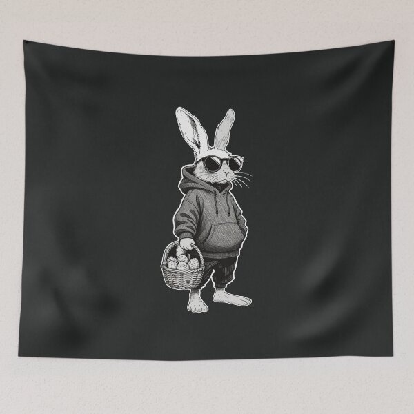 Item preview, Bunny Face Black Sunglasses Easter Eggs Basket Cool for Boys Men Kids designed and sold by alenaz.