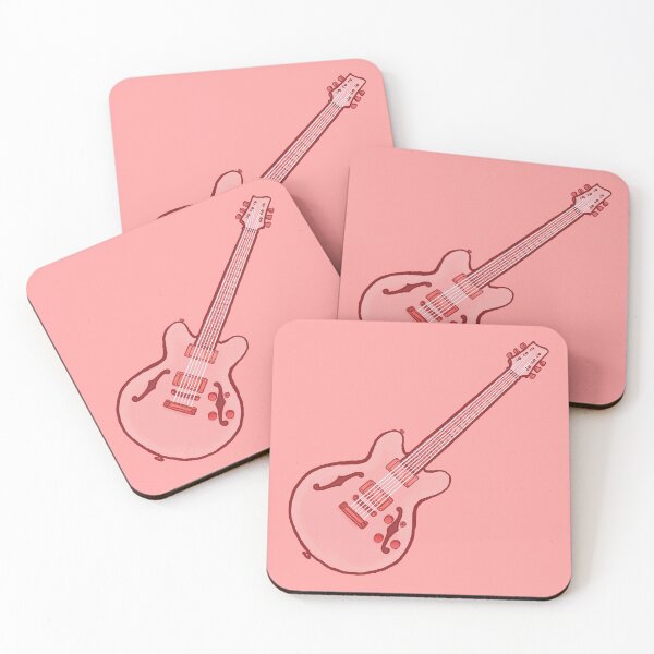 Item preview, Pink semi acoustic guitar  designed and sold by ElectronicCloud.