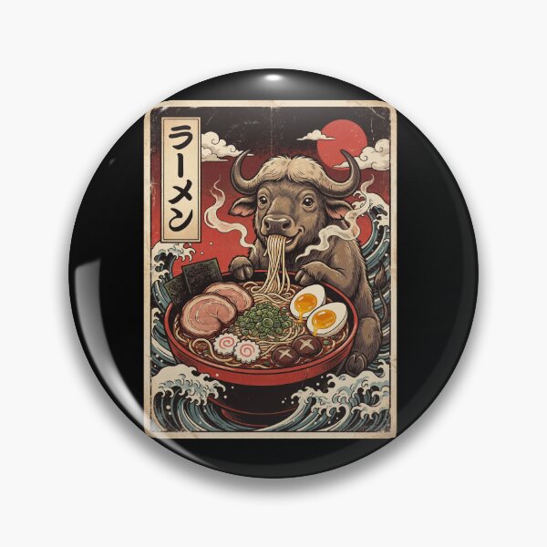 Item preview, Vintage Buffalo Ramen Japanese Kawaii Anime Animal Lover designed and sold by TerryConnells.