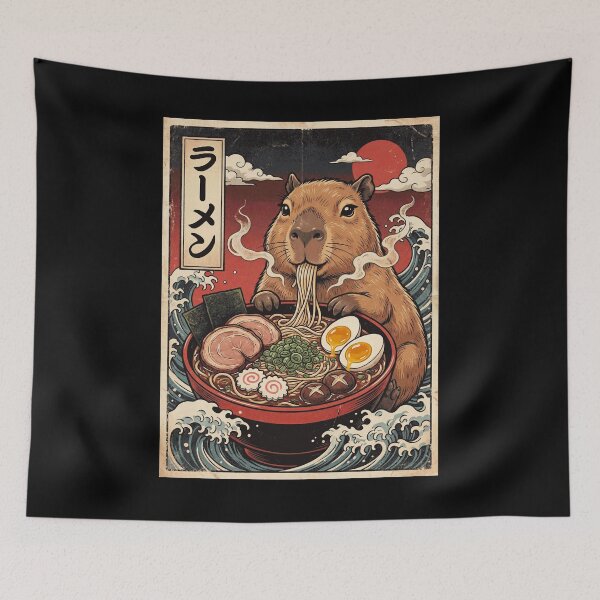 Item preview, Vintage Capybara Ramen Japanese Kawaii Anime Animal Lover designed and sold by TerryConnells.