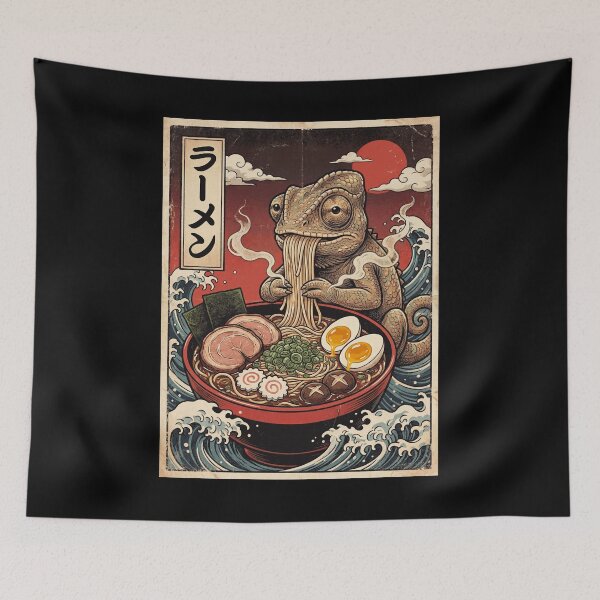 Item preview, Vintage Chameleon Ramen Japanese Kawaii Anime Animal Lover designed and sold by TerryConnells.