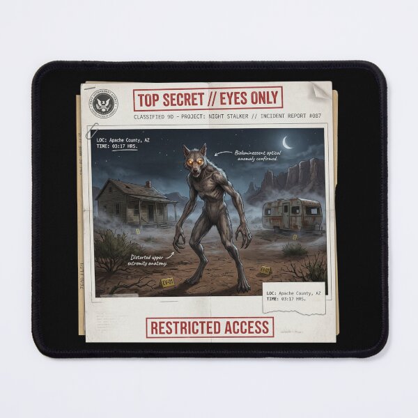 Item preview, Skinwalker Classified File – Top Secret Paranormal Report Arizona Desert Cryptid designed and sold by PLUSHIWORLDtm.