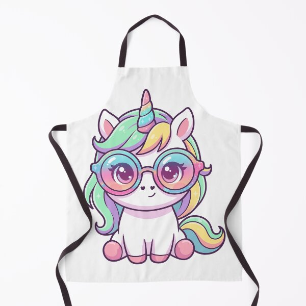 Item preview, Pastel Kawaii Unicorn with Rainbow Glasses Vector Illustration designed and sold by DiNata.