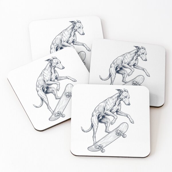 Item preview, Vintage Italian Greyhound Skateboarding Skate Dog Dad Lover designed and sold by DoodleTortle.