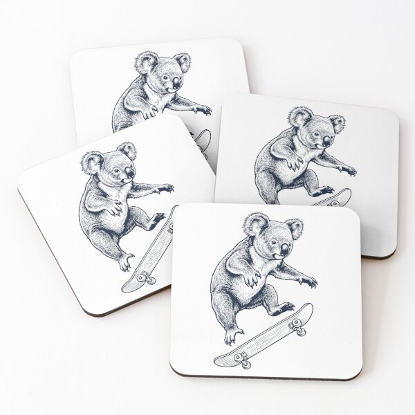 Item preview, Vintage Koala Skateboarding Skate Animal Lover designed and sold by DoodleTortle.
