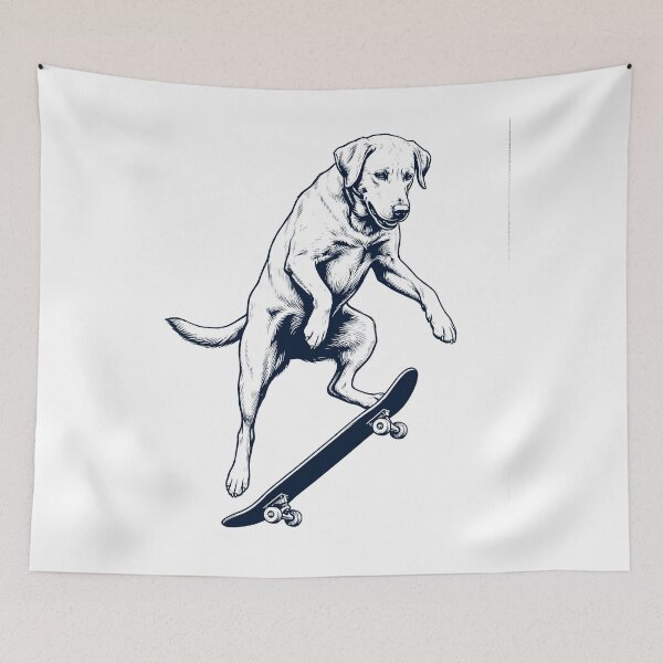 Item preview, Vintage Labrador Retriever Skateboarding Skate Dog Dad Lover designed and sold by DoodleTortle.