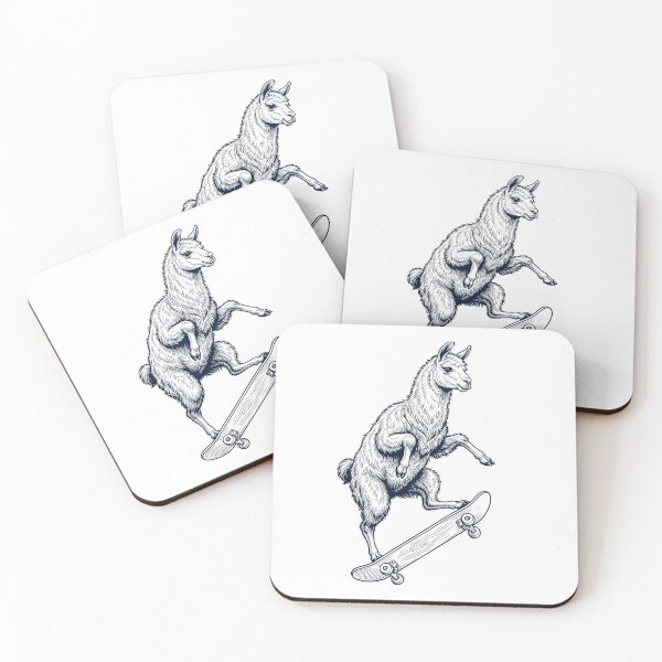 Item preview, Vintage Llama Skateboarding Skate Animal Lover designed and sold by DoodleTortle.