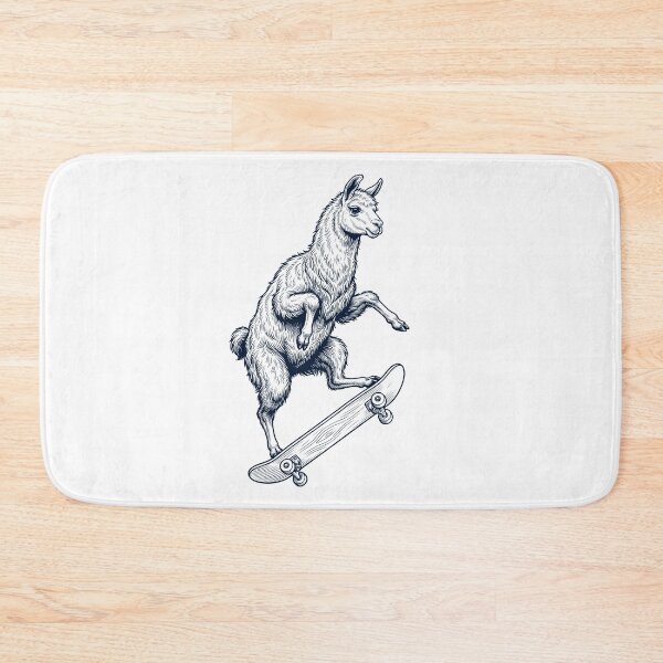 Artikelvorschau, Vintage Lama Skateboarding Skate Tierliebhaber entworfen und verkauft von DoodleTortle.