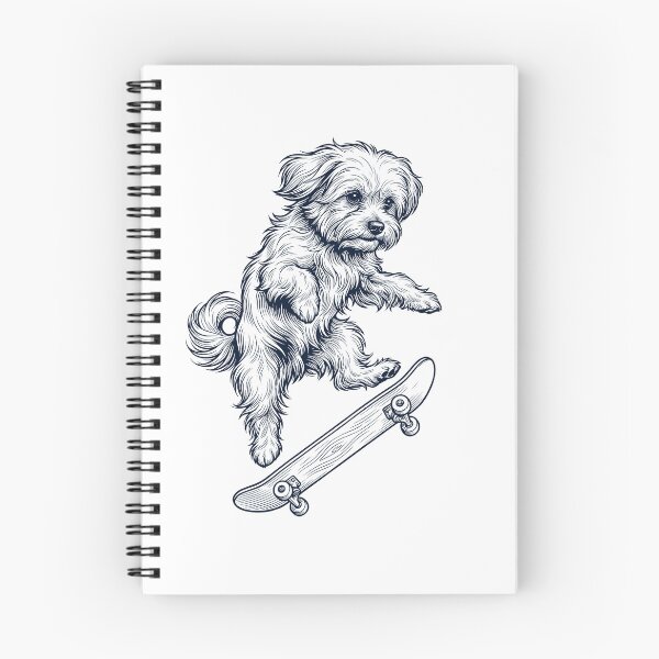 Item preview, Vintage Maltese Skateboarding Skate Dog Dad Lover designed and sold by DoodleTortle.
