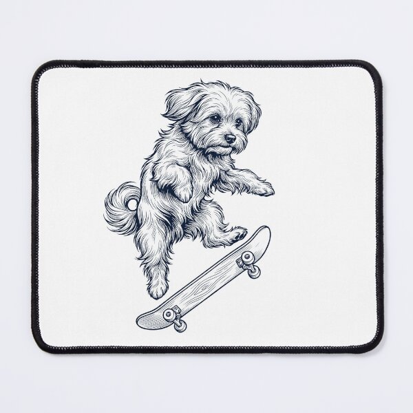Item preview, Vintage Maltese Skateboarding Skate Dog Dad Lover designed and sold by DoodleTortle.