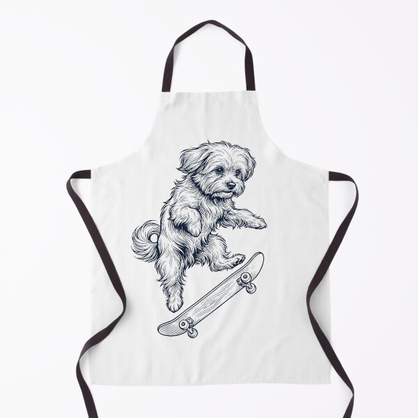 Item preview, Vintage Maltese Skateboarding Skate Dog Dad Lover designed and sold by DoodleTortle.